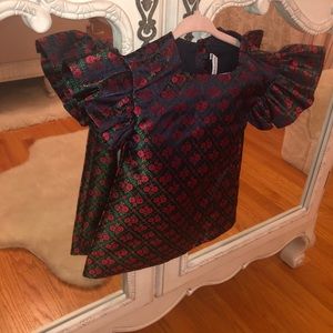 Janie and jack - FLORAL RUFFLE SLEEVE SHIFT DRESS